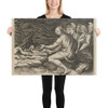 A group of figures at right witnessing a shipwreck - Marco Dente - ca. 1515–27 - Paper Poster Museum quality 7745717