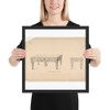Design for Square Pianoforte, Grecian Style - Robert William Hume - 1835–1900 - Photo Paper Framed Poster Museum quality 7724106