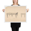 Design for Square Pianoforte, Grecian Style - Robert William Hume - 1835–1900 - Photo Paper Framed Poster Museum quality 7724106