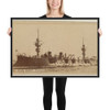 Jean Bart, France, from the Famous Ships series (N50) for Virginia Brights Cigarettes - Allen & Ginter - 1895 - Photo Paper Framed Poster Museum quality 7747646