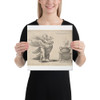 Cupid and an eagle - Wenceslaus Hollar - 1652 - Canvas Museum quality 7741175