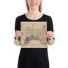 Drawing of an Interior: Bedroom - Anonymous, French, 19th century - 1857 - Paper Poster Museum quality 7748652
