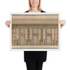Elevation of the Gallery in the Palazzo Doria-Pamphilj, Rome - Anonymous, Italian, 17th century - ca. 1650 - Photo Paper Framed Poster Museum quality 7741745