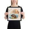 Grizzly Bear, from Quadrupeds series (N41) for Allen & Ginter Cigarettes - Allen & Ginter - 1890 - Photo Paper Framed Poster Museum quality 7748245