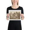 Wooded Landscape with Herdsmen and Cows - Thomas Gainsborough - August 1, 1797 - Photo Paper Framed Poster Museum quality 7742498