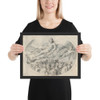 Emblem Drawing ("I rule everything") - Jacob Matham - early 17th century - Matte Paper Framed Poster Museum quality 7737494