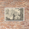 Renard, Disguised as a Monk, Gains the Confidence of the Rooster from Hendrick van Alcmar's Renard The Fox - Allart van Everdingen - 1650–75 - Matte Paper Framed Poster Museum quality 7741381