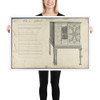 Cabinet, from Chippendale Drawings, Vol. II - Thomas Chippendale - 1753 - Matte Paper Framed Poster Museum quality 7724568