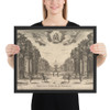 Third scene, the garden of Venus, from 'The marriage of the gods' (Le nozze degli Dei) - Stefano della Bella - 1637 - Matte Paper Framed Poster Museum quality 7738075