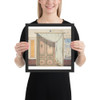 Pompeiian Design for Doorway and Wall with Curtain (possibly for Deepdene, Dorking, Surrey) - Jules-Edmond-Charles Lachaise - second half 19th century - Matte Paper Framed Poster Museum quality 7741709