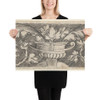 Copy of a Horizontal Panel with Tendrils Growing Outwards from a Vessel at Center - Jacob Binck - after 1521 - Photo Paper Poster Museum quality 7748110