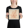 Nude Study - Anonymous, Italian, 18th century - 1768 - Photo Paper Framed Poster Museum quality 7742180