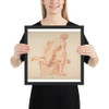 Nude Study - Anonymous, Italian, 18th century - 1768 - Photo Paper Framed Poster Museum quality 7742180