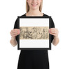 A variety of heads - Wenceslaus Hollar - 1645 - Matte Paper Framed Poster Museum quality 7741578