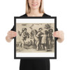 Six Boys - Wenceslaus Hollar - 17th century (?) - Photo Paper Framed Poster Museum quality 7739048