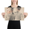 Studies of a Woman Wearing a Cap - Antoine Watteau - ca. 1717–18 - Paper Poster Museum quality 7746517