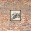 An Old Man and a Girl, after Hulsman - Wenceslaus Hollar - 1635 - Matte Paper Framed Poster Museum quality 7739340