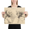 A deformed couple facing each other - Wenceslaus Hollar - 1645 - Photo Paper Poster Museum quality 7741454