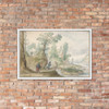 A Wooded River Landscape with a Church and Figures - Hendrick Avercamp - ca. 1613 - Photo Paper Framed Poster Museum quality 7723979