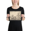Large Farm, plate 10 from Regiunculae et Villae Aliquot Ducatus Brabantiae - Claes Jansz. Visscher - ca. 1610 - Matte Paper Framed Poster Museum quality 7723518