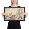 Large Farm, plate 10 from Regiunculae et Villae Aliquot Ducatus Brabantiae - Claes Jansz. Visscher - ca. 1610 - Matte Paper Framed Poster Museum quality 7723518