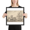 Large Farm, plate 10 from Regiunculae et Villae Aliquot Ducatus Brabantiae - Claes Jansz. Visscher - ca. 1610 - Matte Paper Framed Poster Museum quality 7723518