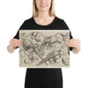 Frieze with Nine Birds Perched on a Vine - Franz Isaac Brun - ca. 1555–1610 - Paper Poster Museum quality 7748781