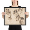 Studies for the Education of the Virgin - Agostino Masucci - 1692–1758 - Matte Paper Framed Poster Museum quality 7744481