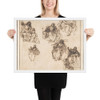 Studies for the Education of the Virgin - Agostino Masucci - 1692–1758 - Matte Paper Framed Poster Museum quality 7744481