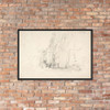Rocks in the Bode Valley; verso: Small Landscape Studies - Karl Blechen - 1800–1840 - Matte Paper Framed Poster Museum quality 7740258