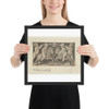 Two Genii Riding Rams - Nicolaes de Bruyn - 1594 - Photo Paper Framed Poster Museum quality 7742343