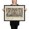 Two Genii Riding Rams - Nicolaes de Bruyn - 1594 - Photo Paper Framed Poster Museum quality 7742343