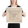Design for an Adam-style Mantel, with a Marble Surround and Iron Firebox - Anonymous, British, late 18th–early 19th century - late 18th–early 19th century - Paper Poster Museum quality 7724321