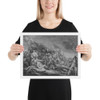 Battle of Bunker Hill (June 17, 1775) - Johann Gotthard Muller - ca. 1798 - Matte Paper Framed Poster Museum quality 7747107