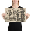 Six Boys - Wenceslaus Hollar - 17th century (?) - Paper Poster Museum quality 7739013