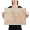 Sacrificial Procession - Anonymous, French, 17th century - 17th century - Canvas Museum quality 7746395