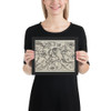 Frieze with Birds Perched on Scrolling Tendrils - Hieronymus Bang - ca. 1568–1633 - Photo Paper Framed Poster Museum quality 7747080