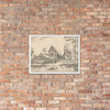 Large Walled Farm, plate 23 from Regiunculae et Villae Aliquot Ducatus Brabantiae - Claes Jansz. Visscher - ca. 1610 - Photo Paper Framed Poster Museum quality 7723582