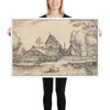 Large Walled Farm, plate 23 from Regiunculae et Villae Aliquot Ducatus Brabantiae - Claes Jansz. Visscher - ca. 1610 - Photo Paper Framed Poster Museum quality 7723582