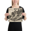 Two young satyrs and a boy - Wenceslaus Hollar - 1647 - Paper Poster Museum quality 7742001