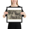 The Flight into Egypt: Crossing a Brook - Rembrandt (Rembrandt van Rijn) - 1654 - Matte Paper Framed Poster Museum quality 7747250