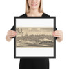 The Prospect of Bermingham, from Ravenshurst (neere London-road) on the South-east part of towne (Birmingham) - Wenceslaus Hollar - 1656 - Photo Paper Framed Poster Museum quality 7739795