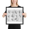 The Expressions - Henri Testelin - 1696 - Matte Paper Framed Poster Museum quality 7739476