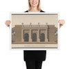 Architectural Design for a Rusticated Entrance - Degana - 1760 - Matte Paper Framed Poster Museum quality 7743833