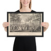 La Promenade des Remparts de Paris - Pierre François Courtois - 1760 - Photo Paper Framed Poster Museum quality 7748162