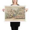 The Sot (The English Dance of Death, plate 12) - Thomas Rowlandson - July 1814 - Matte Paper Framed Poster Museum quality 7725376