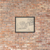 Italian Landscape - Anonymous, French, 19th century - 19th century - Photo Paper Framed Poster Museum quality 7746369