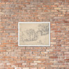 Italian Landscape - Anonymous, French, 19th century - 19th century - Photo Paper Framed Poster Museum quality 7746369