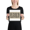 Two Genii with a Cat and a Rat - Nicolaes de Bruyn - 1594 - Photo Paper Framed Poster Museum quality 7747752