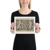 Two Genii with a Cat and a Rat - Nicolaes de Bruyn - 1594 - Photo Paper Framed Poster Museum quality 7747752